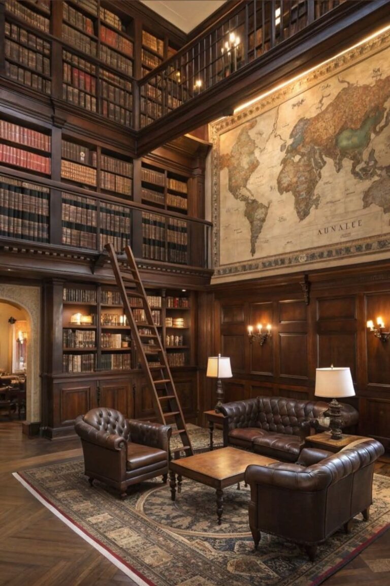Bibliotheque interieur ancien durables