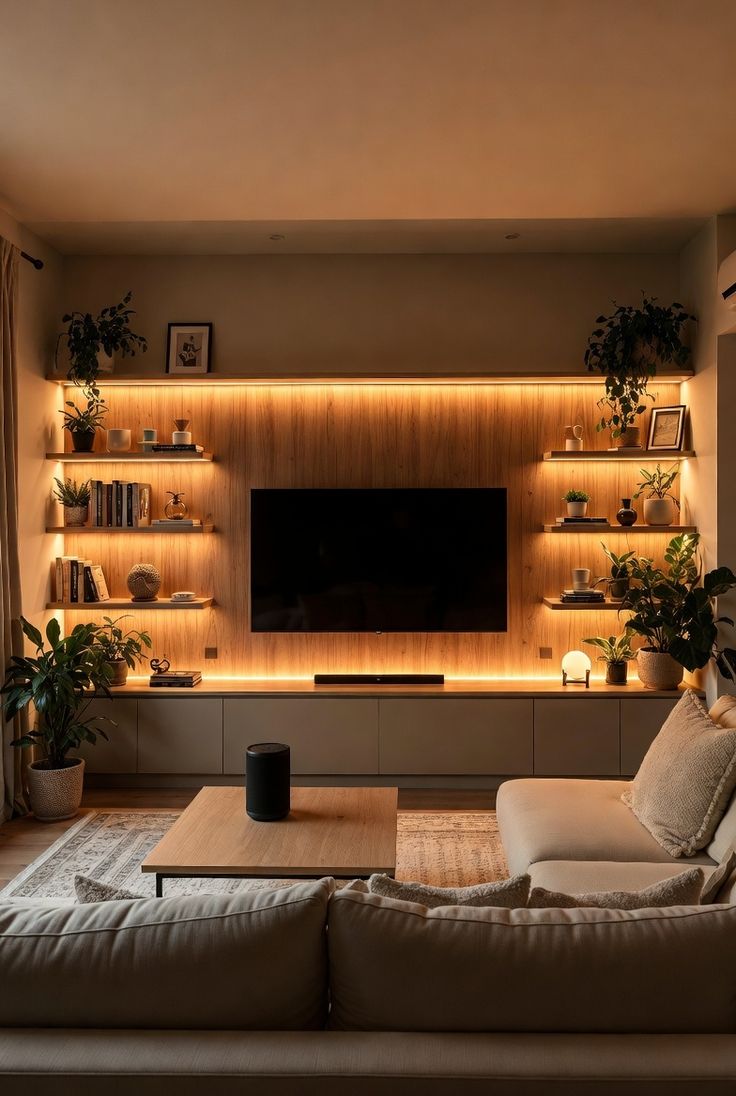 piece de vie lumiere tamisée