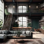 décoration salon industriel